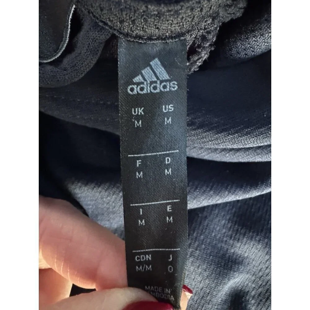 Adidas Men's Sz M Badge of Sport BOS Matrix Navy Blue Pullover Hoodie